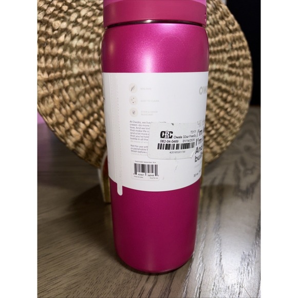 NWT Owala FreeSip 32oz Pink Stainless Water Bottle Valentine's Drop Read My Lips - Picture 5 of 7